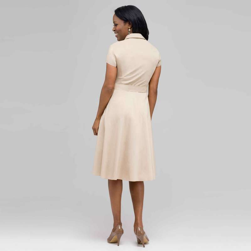 Cap Sleeve Wrap Dress., Chino, large image number 1